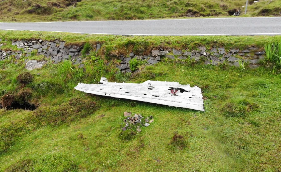 Restos del accidente de hidroavión Catalina JX273 en Vatersay, Escocia